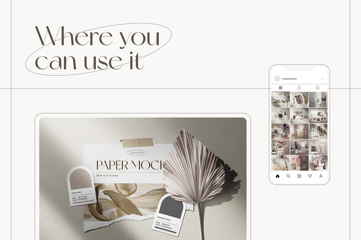 Modern moodboard mockup kit, a Product Mockup by Creatoom (Photo 16 of 23)