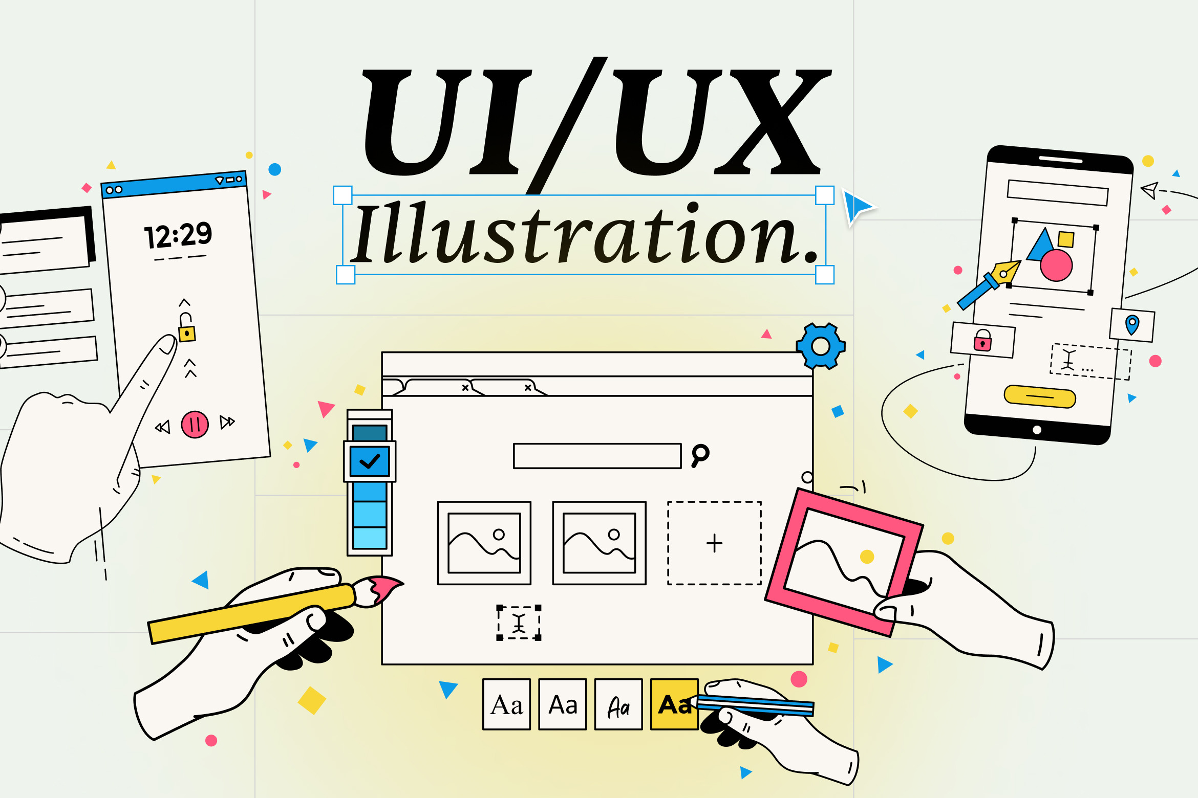 UI/UX Design Illustration Set