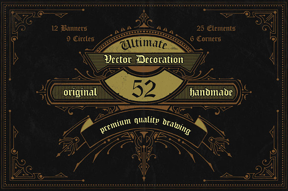 52Handdrawn Vector Banner Decoration preview 6