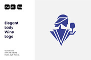 Elegant Lady Wine Logo, a Branding & Logo Template by Luxury Logos (Thumbnail 1 of 4)