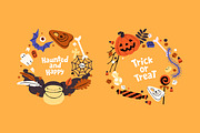 Spooky Halloween wreaths designs set, a Seasonal Illustration by PaperTrident (Thumbnail 4 of 16)
