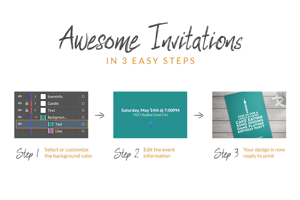 Invitation Bundle, an Invitation Template by Designs by Justin Lynch (Photo 2 of 7)