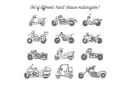 Set of hand-drawn motorcycles, an Object Illustration by WINS Doodle shop (Thumbnail 2 of 4)