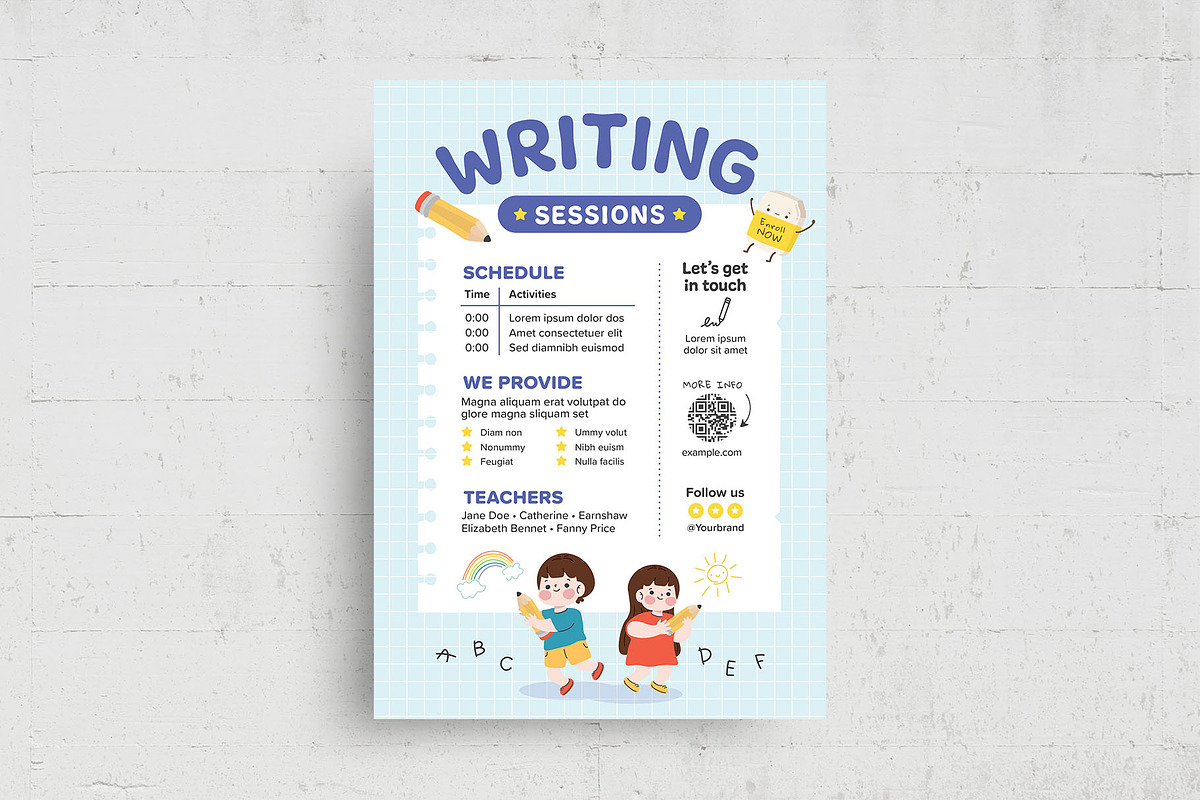 Children Writing Education Flyer, a Flyer Template by BrandPacks (Photo 5 of 6)