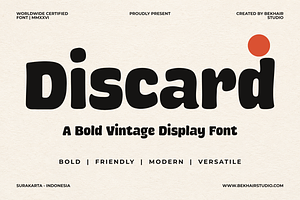 Discard – Bold Retro Display Font