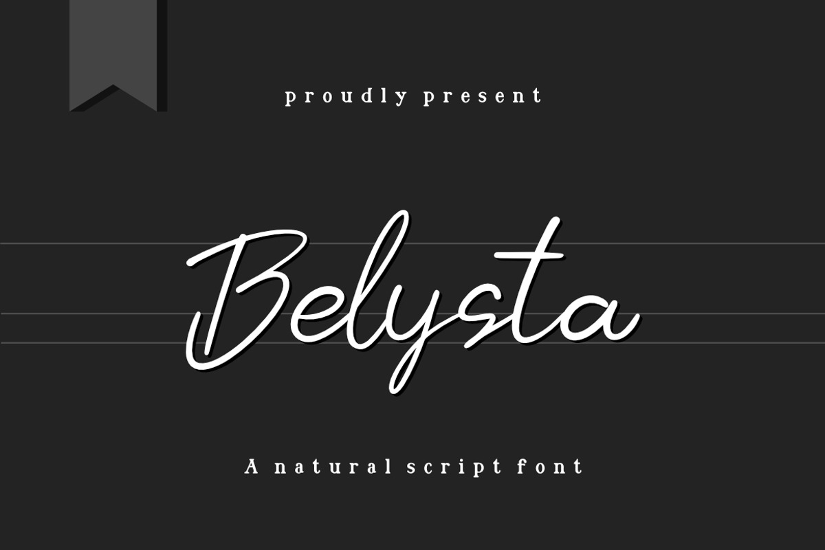 Belysta a Natural Script Font, a Script Font by Bayuktx (Photo 1 of 8)