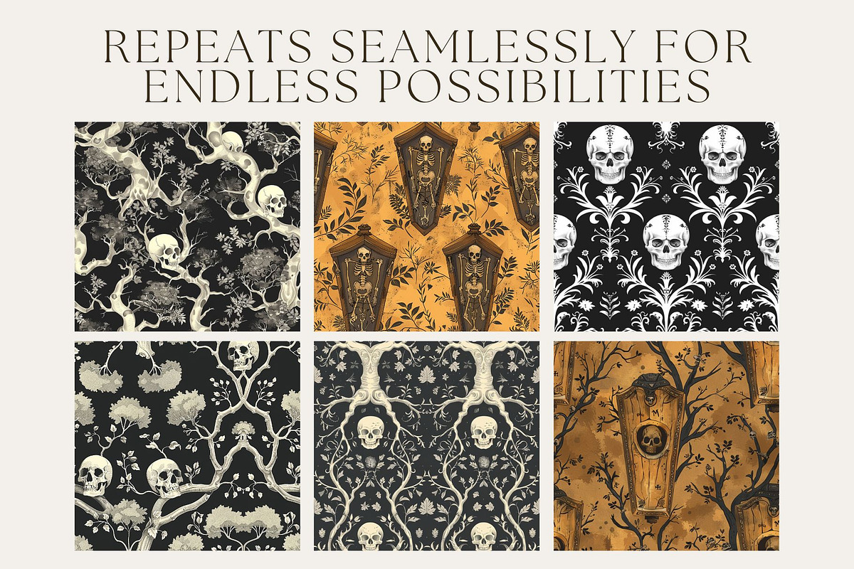10 Morgana's Gothic Seamless Pattern, a Pattern Graphic by Inknfolly