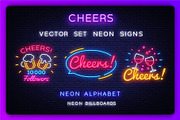 Cheers Neon Signs, a Food Illustration by Soifer Design (Thumbnail 1 of 2)