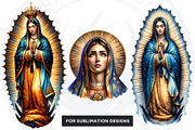 Watercolor Lady of Guadalupe Clipart, a Person Illustration by ThatsDesignArt (Thumbnail 5 of 10)