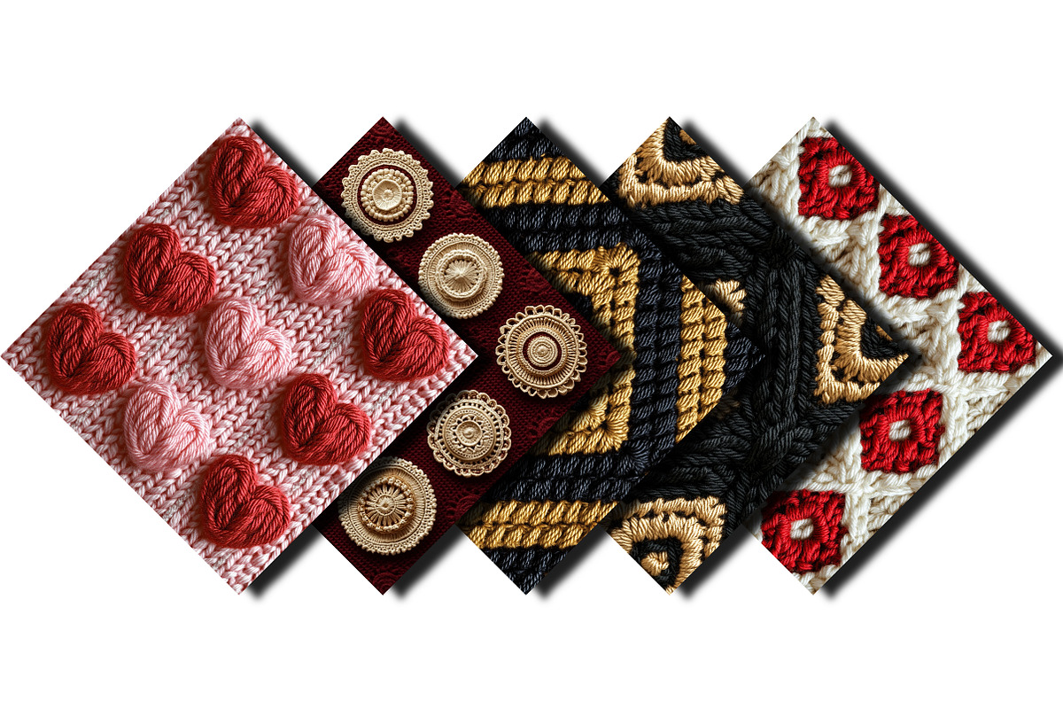 Crochet Patterns Clipart Bundle, an Illustration by Sublimation Artist (Photo 6 of 11)