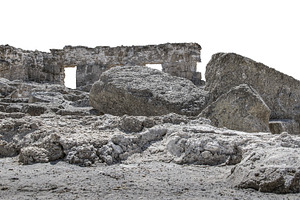 Roman ruins isolated photo, an Architecture Photo by DanFLCreativo