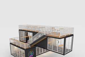 3D Model Container Cafe 8