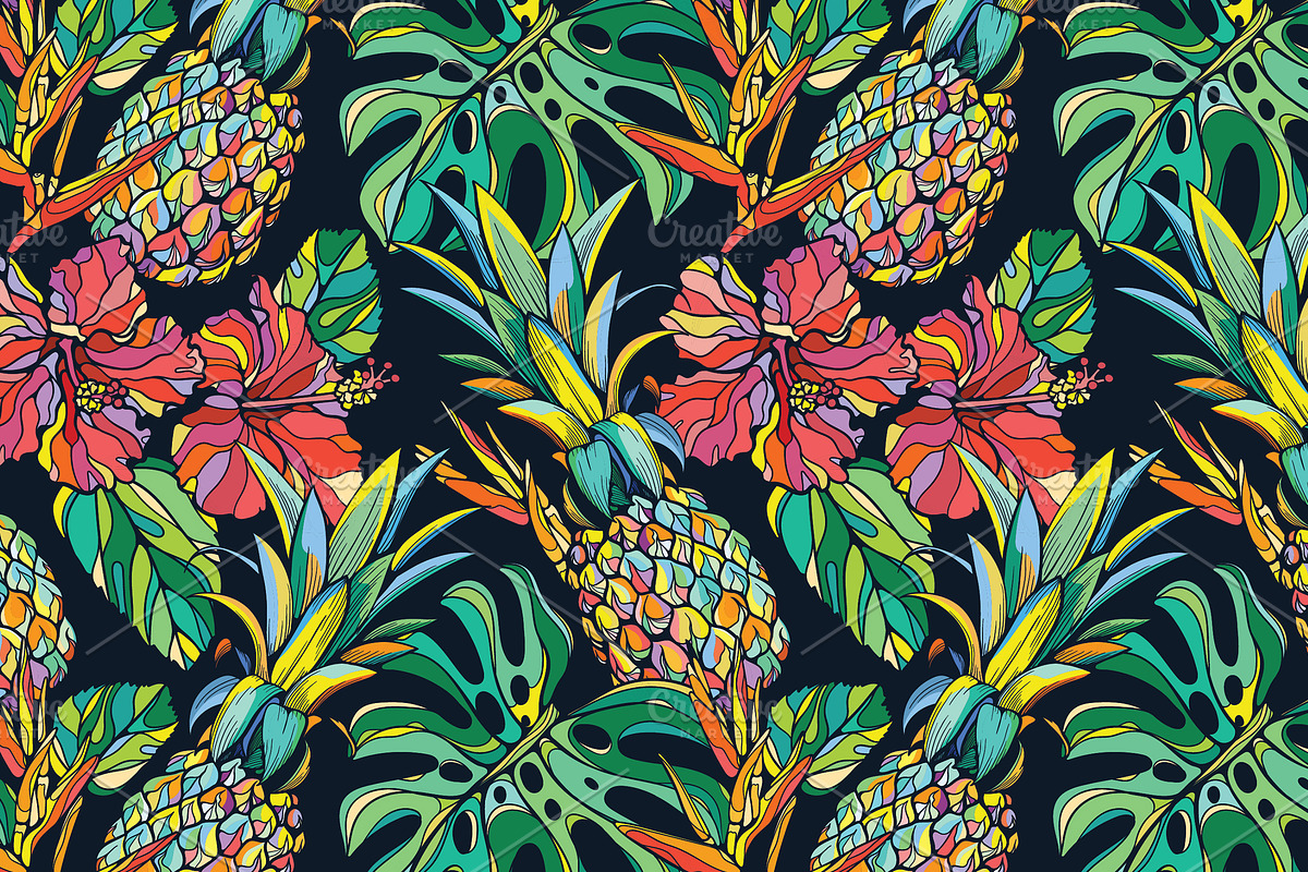 Vector tropical set, a Background Graphic by Purple Platypus (Photo 5 of 10)