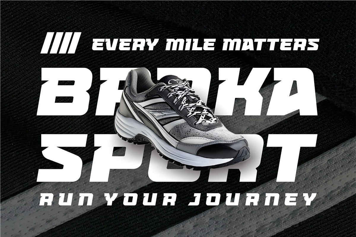 Broka - Sport Font, a Sans Serif Font by Vroz Studio (Photo 5 of 7)