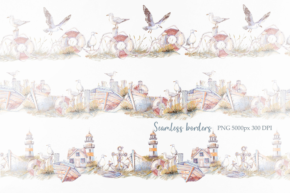 Seaside Memories Watercolor Set, an Illustration by Shabbypie (Photo 16 of 17)