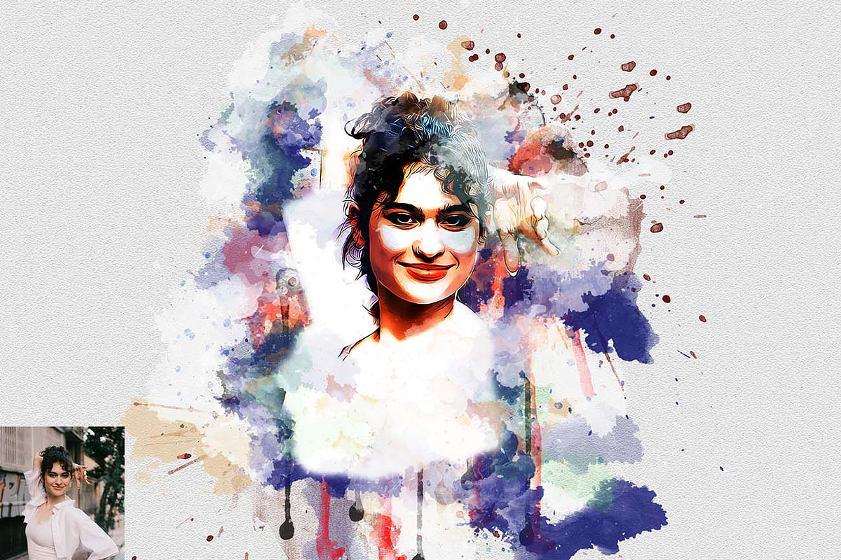 Vector Watercolor Art Ps Action, an Action Add-On by Studio Retouch