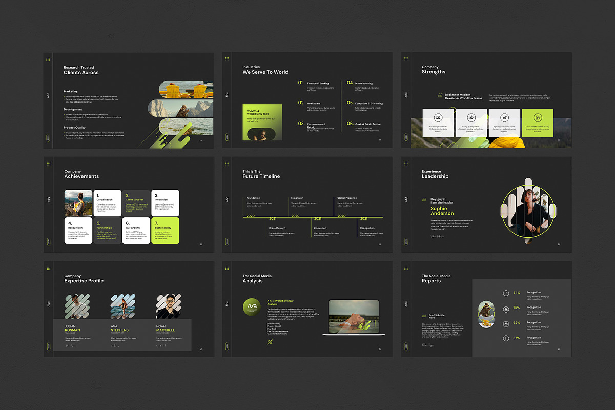 Modern Tech Company Profile Template, a Presentation Template by ...