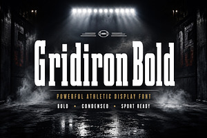 Gridiron Bold, a Slab Serif Font by Wow Magic