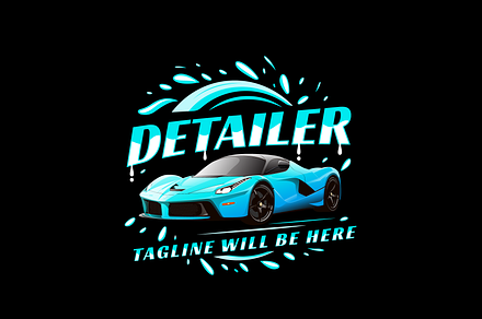 Car detailing logo car wash cleaning