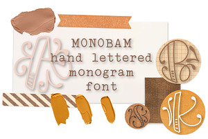 MONOBAM -Hand Lettered Monogram Font