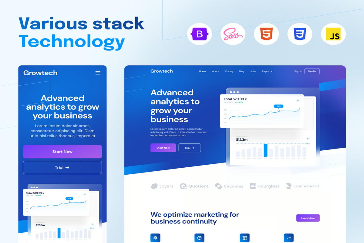 Growtech - Tech & SaaS, an UI Kit Template by Creative Perspective (Photo 4 of 8)