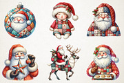 Patchwork Christmas Cute Santa Png, an Illustration by RobertsArt (Thumbnail 5 of 7)
