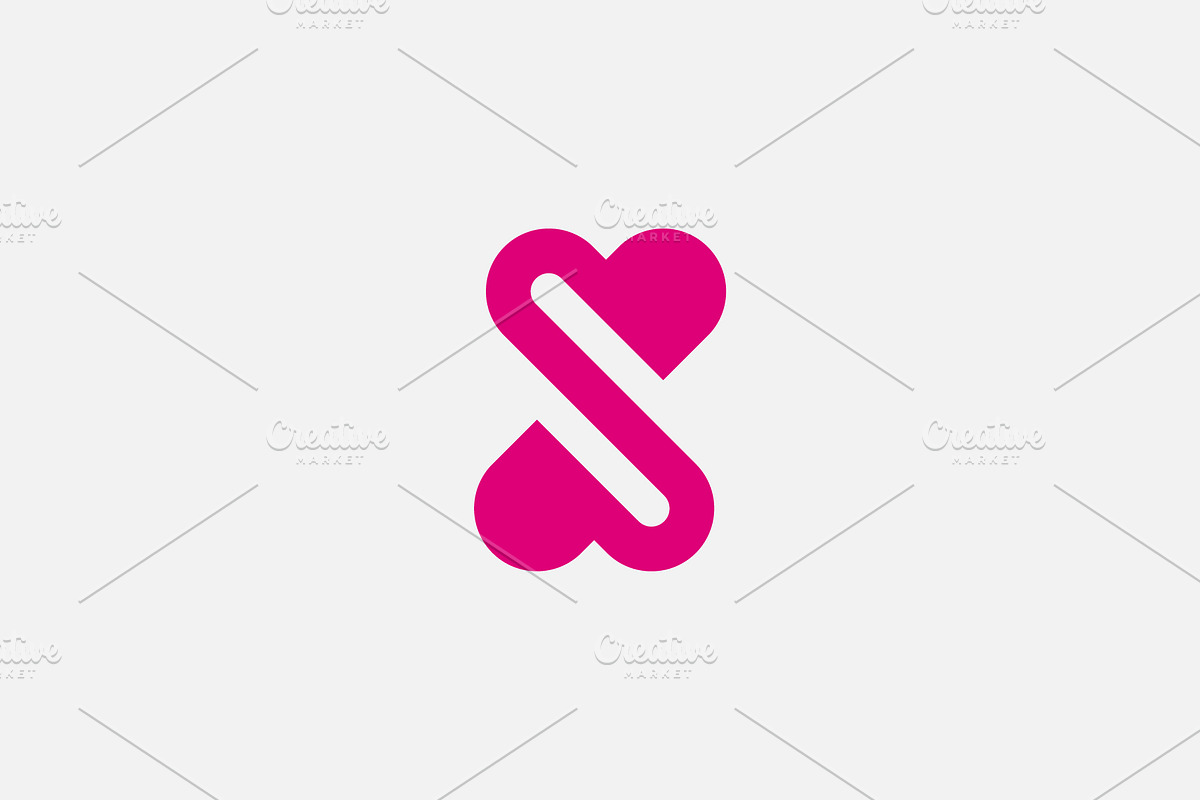 Letter S Heart Love Logo, a Branding & Logo Template by kurostd