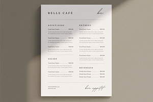 Minimal Restaurant Menu Template