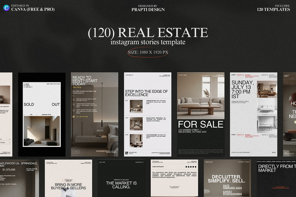 Elegant Real Estate Story Bundle, a Social Media Template by Prapti Design (Photo 1 of 10)