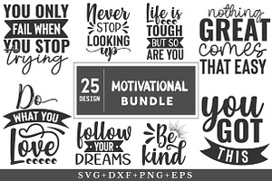 Motivational SVG Bundle, an Object Illustration by Libby Wishes