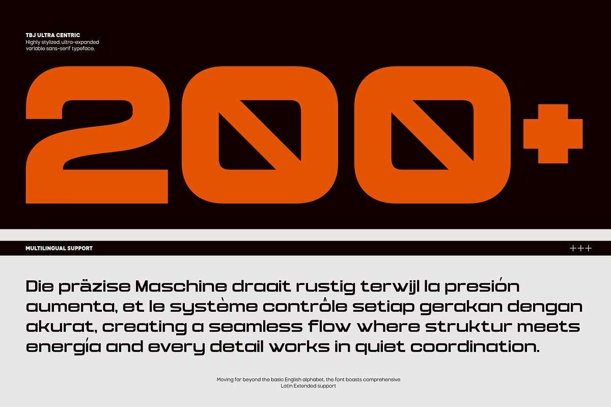 TBJ Ultra Centric Sans Expanded, a Sans Serif Font by Taboja Studio (Photo 10 of 14)