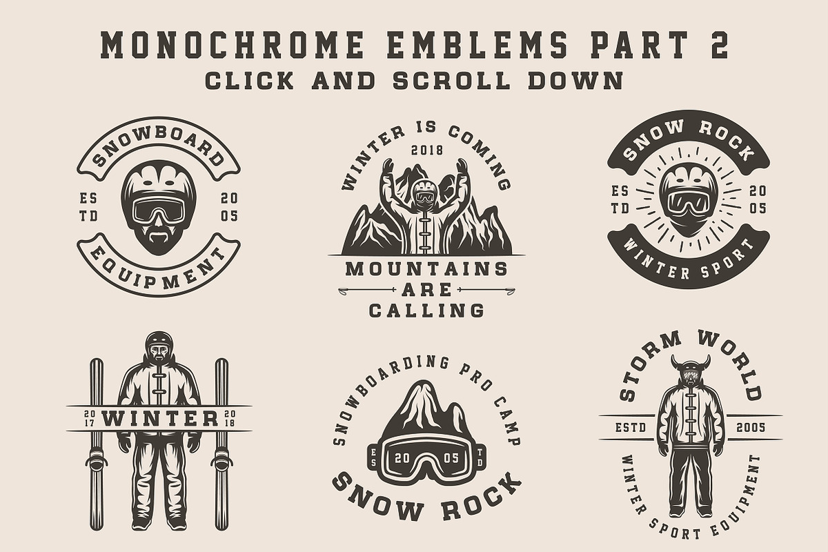 Winter Sports Bundle, a Branding & Logo Template by AkimD (Photo 5 of 8)