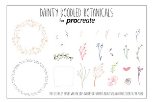 Dainty Doodled Botanicals
