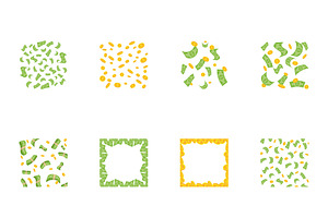 Money Pattern & Frame Set, a Templates & Theme by studiogstock