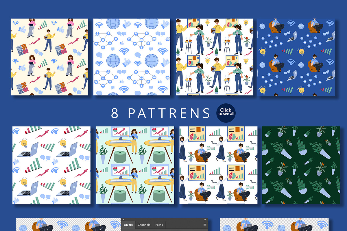 Co-Working Connections – Hand-drawn, a Work Illustration by CreativeValuation (Photo 5 of 10)