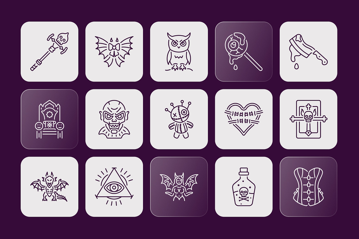 Goth Icons Collection, an Outline Icon by Prosymbols (Photo 6 of 7)