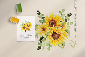 Watercolor Flower - Summer Sunflower