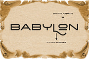 The Babylon Strong Typeface, a Sans Serif Font by Haksen (Thumbnail 6 of 8)