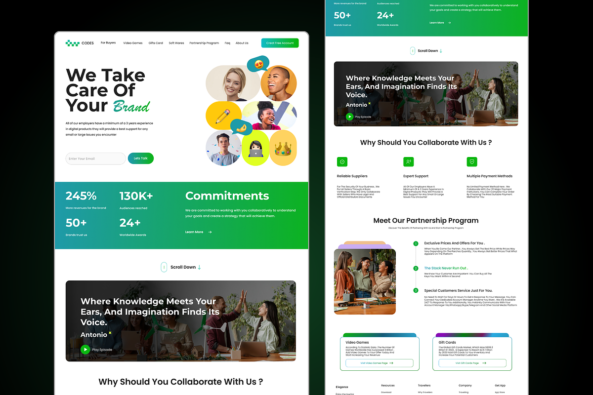 Digital Agency Website Landing Page, an UI Kit Template by Hammad Arif (Photo 1 of 2)