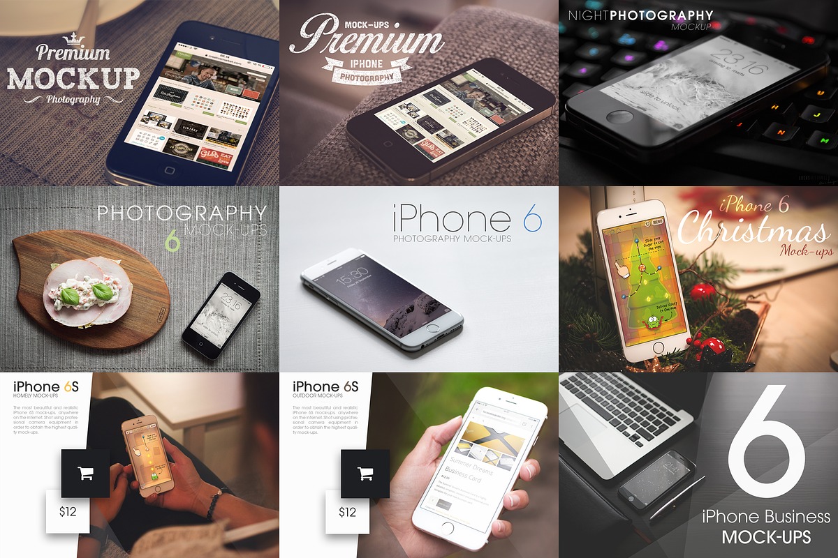 iPhone Mock-Ups: Super Bundle [-75%], an iPhone Mockup by Lucas Alexander (Photo 2 of 11)