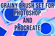 Photoshop & Procreate Grainy Brushes, a Brush Add-On by purple_swarm (Thumbnail 1 of 5)