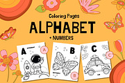 ALPHABET Coloring Book, an Education Illustration by ChristinaDesigns (Thumbnail 1 of 6)