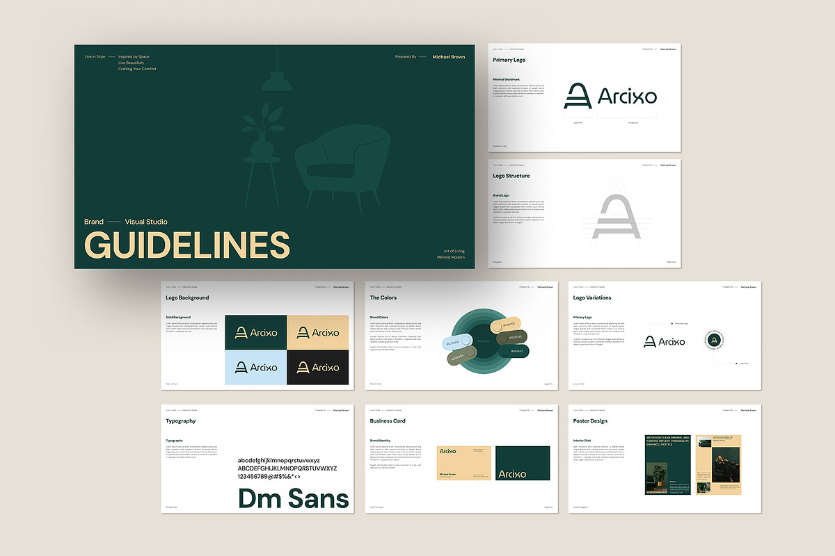 Interior Brand Guidelines Template, a Presentation Template by graphypix (Photo 2 of 7)