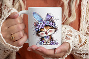 Whimsical Easter Cats Clipart, an Illustration by designcity5 (Thumbnail 4 of 5)