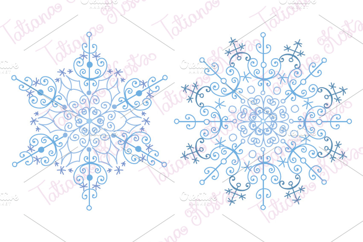 Snowflakes collection.Winter pattern, an Object Graphic by Tatianakost49 (Photo 3 of 5)