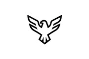 Stylized Eagle Icon, an Outline Icon by Vectorium Studio (Thumbnail 2 of 2)
