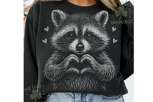 Cute Valentine Raccoon Love Design