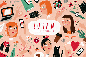 SUSAN Girlish Stickerpack