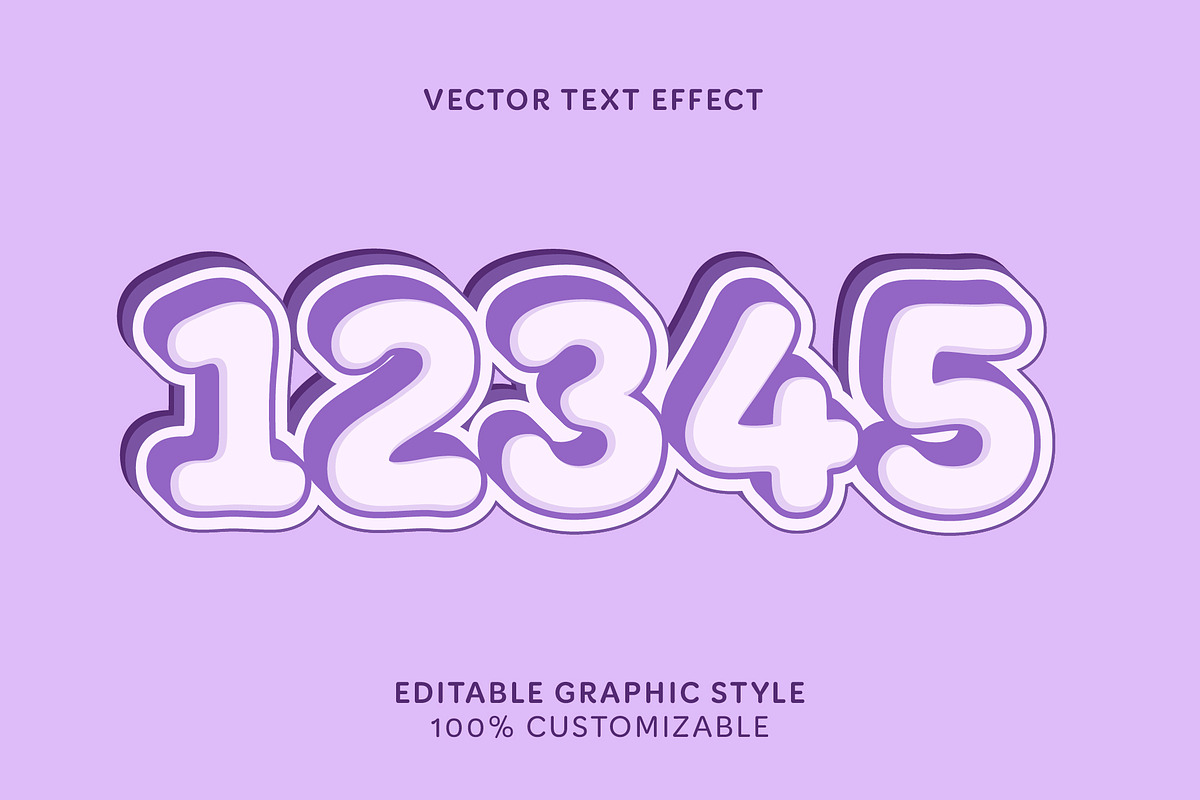 Cute Bubble 3D Text Effect preview 2