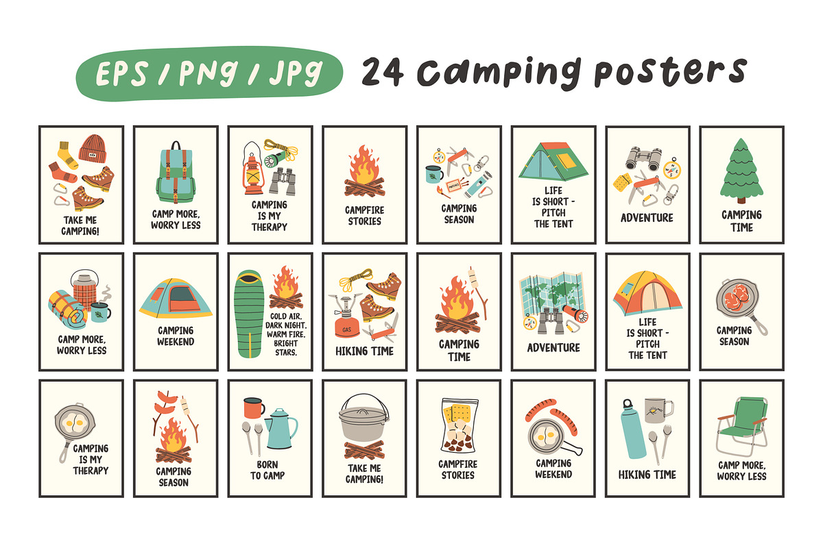 Camping Clipart, an Object Illustration by spirka.art (Photo 5 of 8)